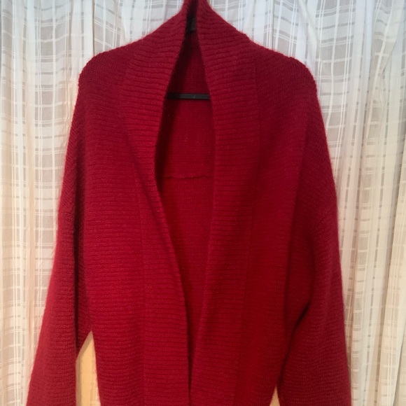 $1295 Haider Ackermann Red Cardigan Sweater Small - Picture 2 of 7